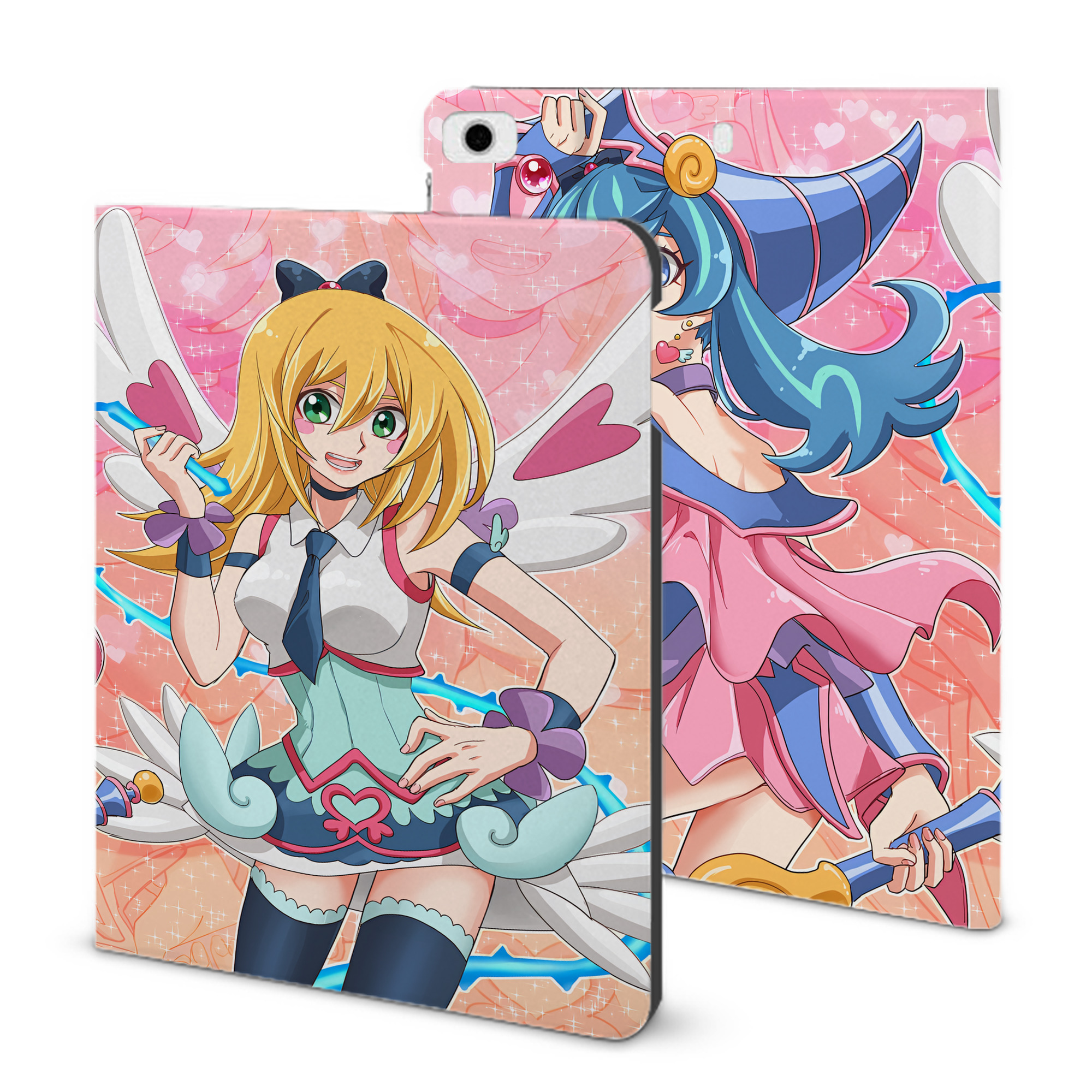 （画像用） 遊☆戯☆王 Yu-Gi-Oh! IPad ケース ブック型 PUレザー TPU 耐衝撃 軽量 薄型 ペン収納なし 全面保護 IPad 各モデル対応